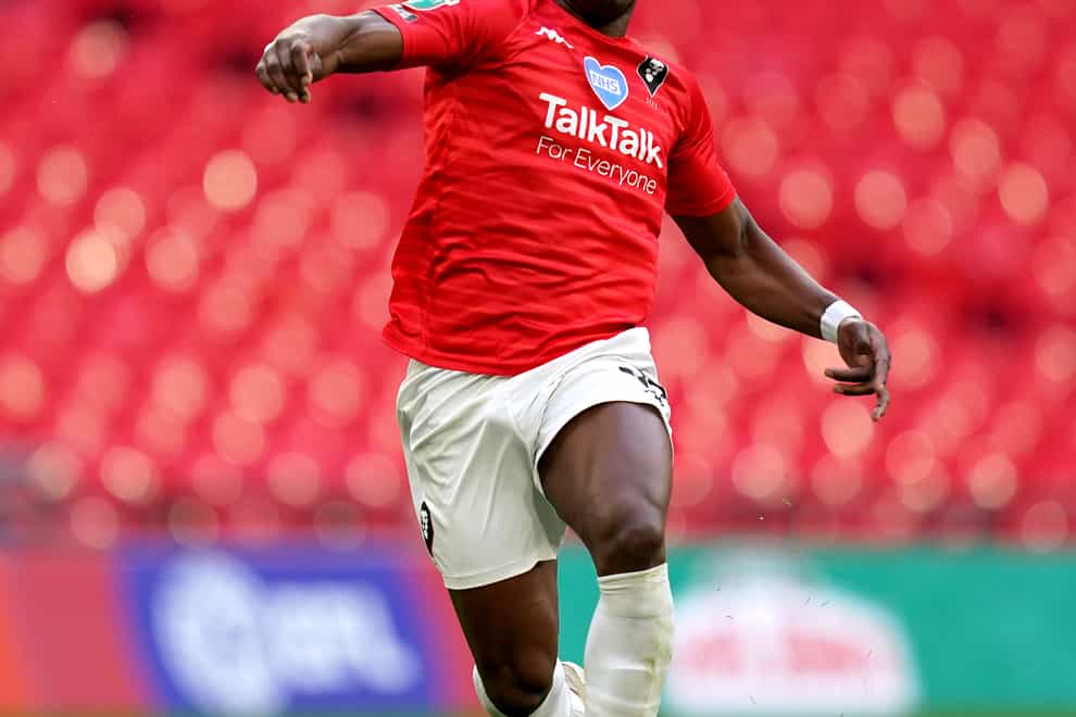 Brandon Thomas-Asante scored and was then sent off for Salford (John Walton/PA).