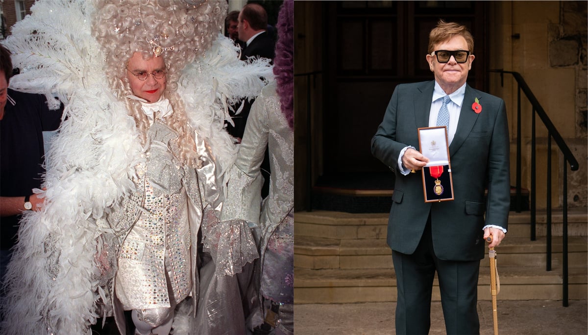 Elton John dodgers costume New Years 2018