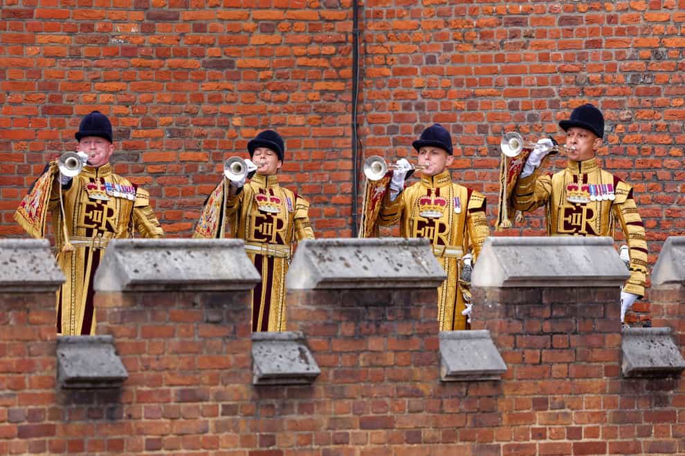 State Trumpeters from the Band of the Household Cavalry (Richard Heathcote/PA)
