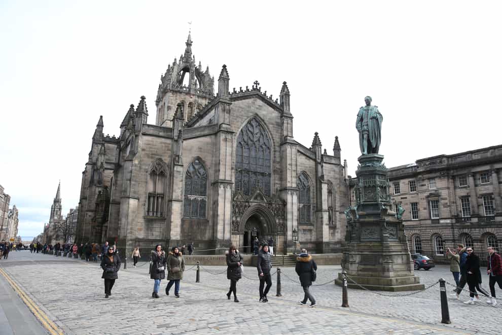 St Giles’ Cathedral in Edinburgh, where the Queen will lie in state for 24 hours. (Andrew Milligan/PA)