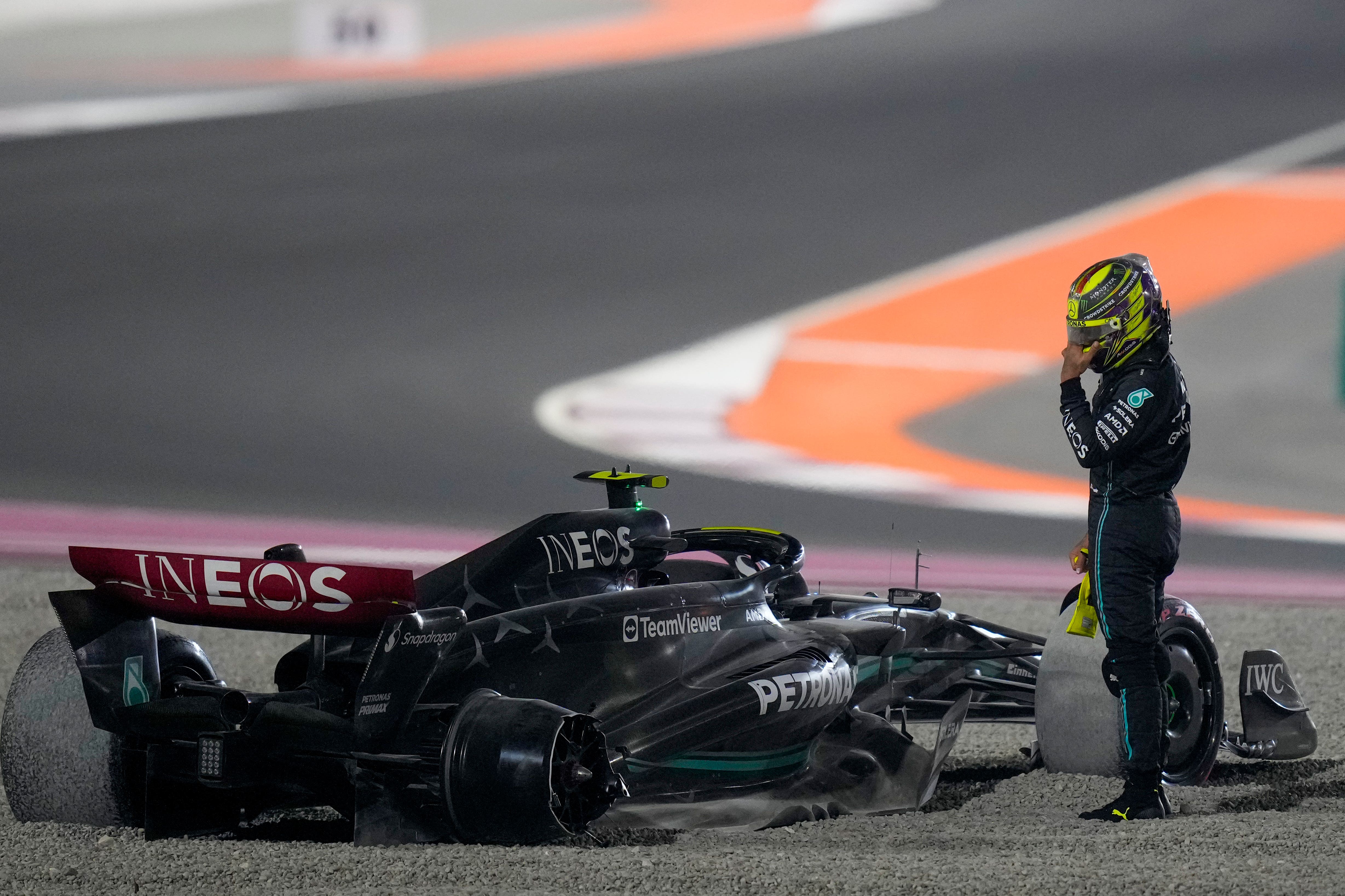 Lewis Hamilton Crashes Out After First-corner Collision With George ...