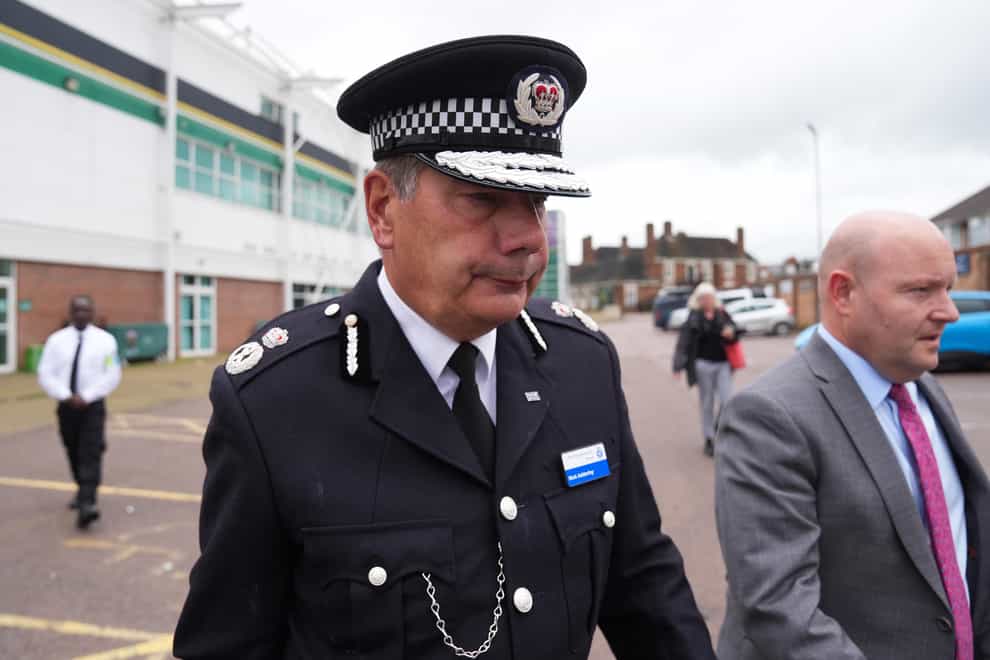 Suspended chief constable Nick Adderley did not attend Thursday’s hearing (Jacob King/PA)