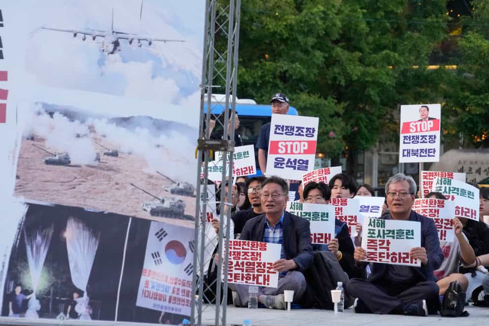 South Korea was monitoring an expected change in the wind direction on Monday that could allow North Korea to send more rubbish-carrying balloons across their heavily armed border (AP)